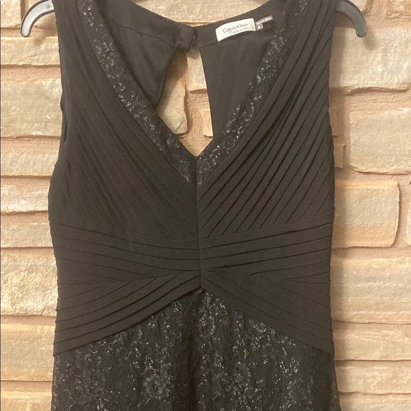 Calvin Klein Elegant Black Evening maxi  Dress Size 8 - Picture 5 of 12